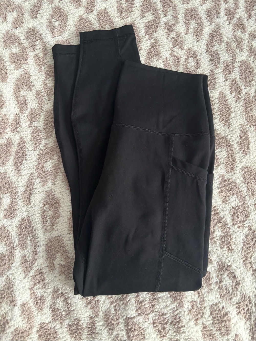yogalicious lux tribeca ankle tight black leggings with side pockets